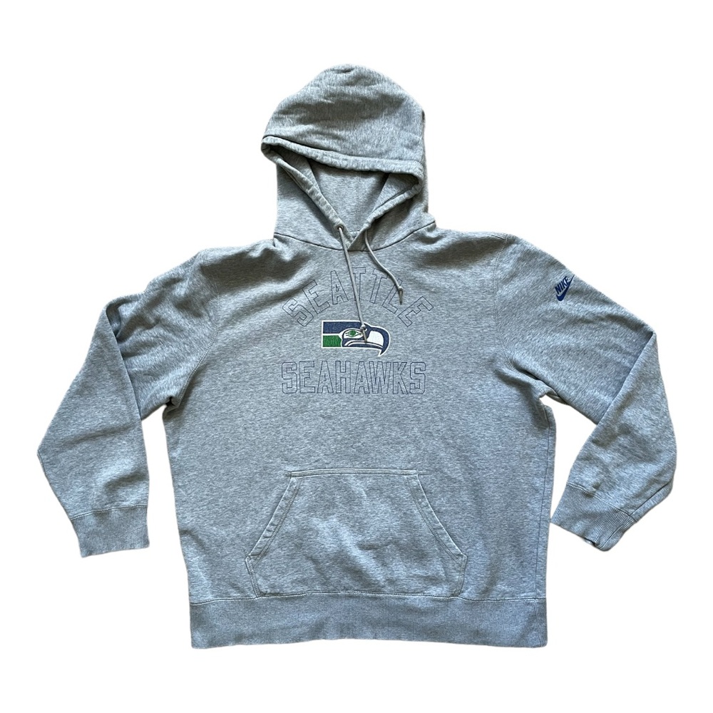 Men’s Nike Seattle Seahawks Vintage Logo Gray Pullover Hoodie | XXL